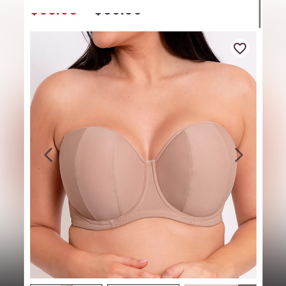 NWT Curvy Kate Strapless Bra